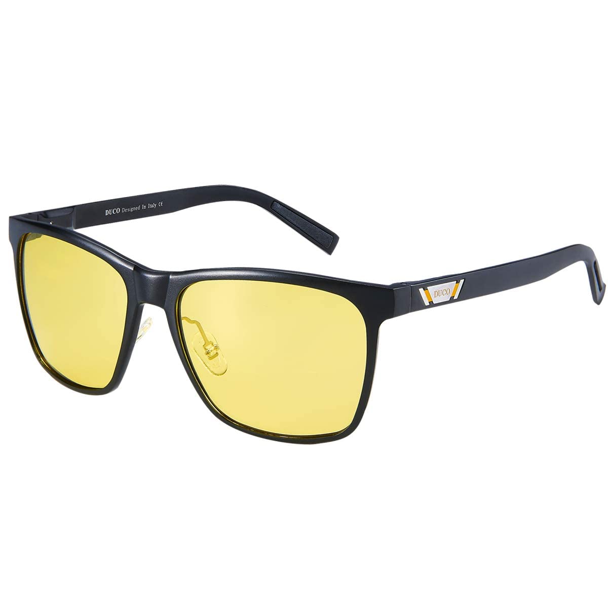 Duco HD Polarized Night Vision Driving Glasses - Anti-Glare Yellow Lens for Rain & Low Light Conditions | Reduce Headlight Glare | Perfect for Night Driving, Rainy Weather & Outdoor Activities