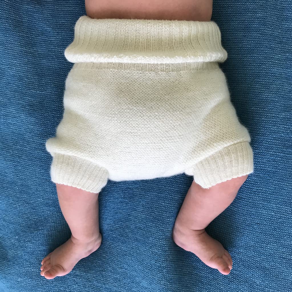 Organic Merino Wool Diaper Cover - Breathable Overnight Knit Diaper Cover for Fitted Cloth Diapers & Flats | Soft Baby Cloth Diaper Liner for Comfortable Sleep & Leak Protection