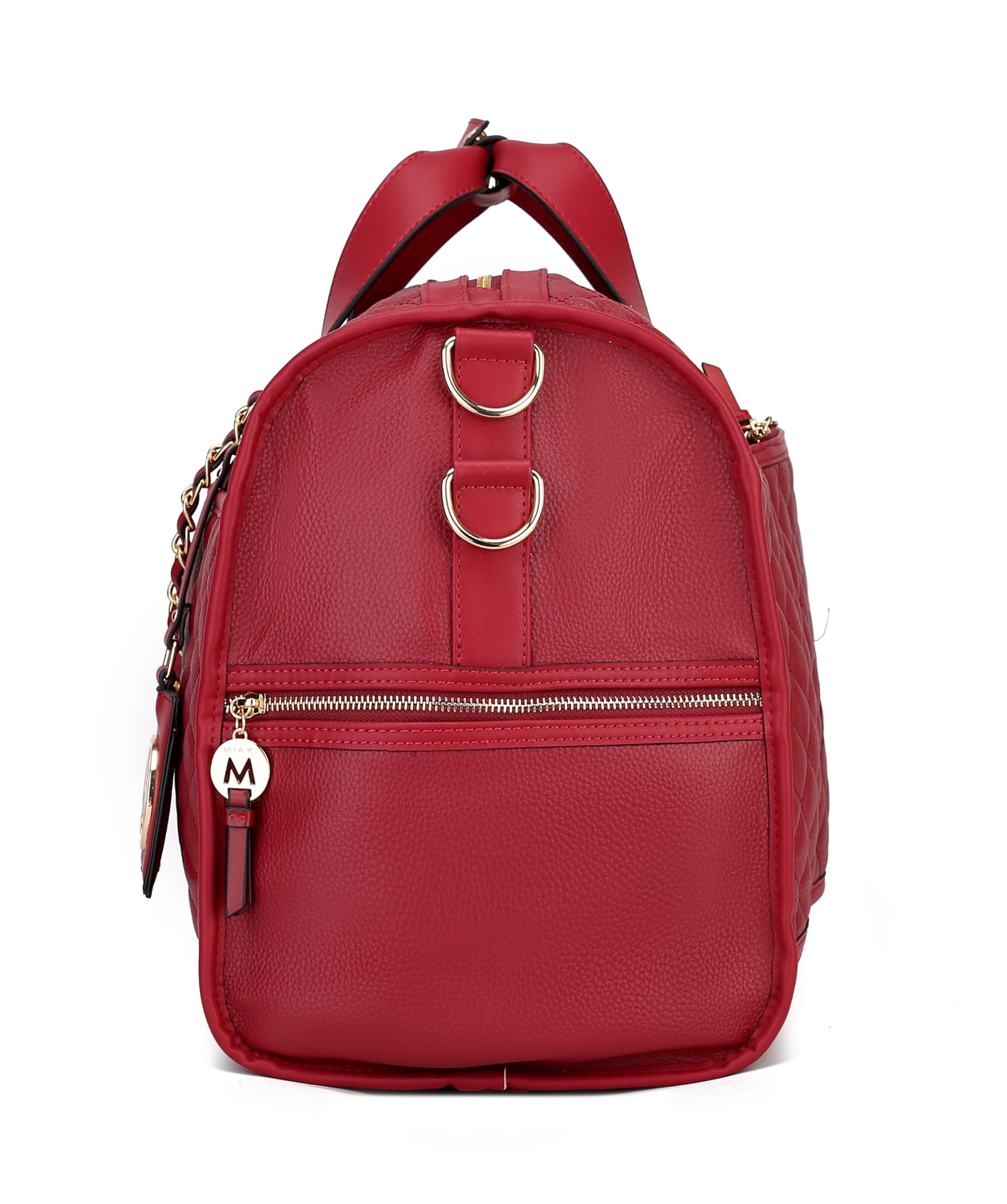 MKF Collection Women's Vegan Leather Duffle Bag - Large Cute Weekender Carry-On Luggage for Travel, Gym & Work | Perfect for Weekend Getaways, Business Trips & Gym Essentials