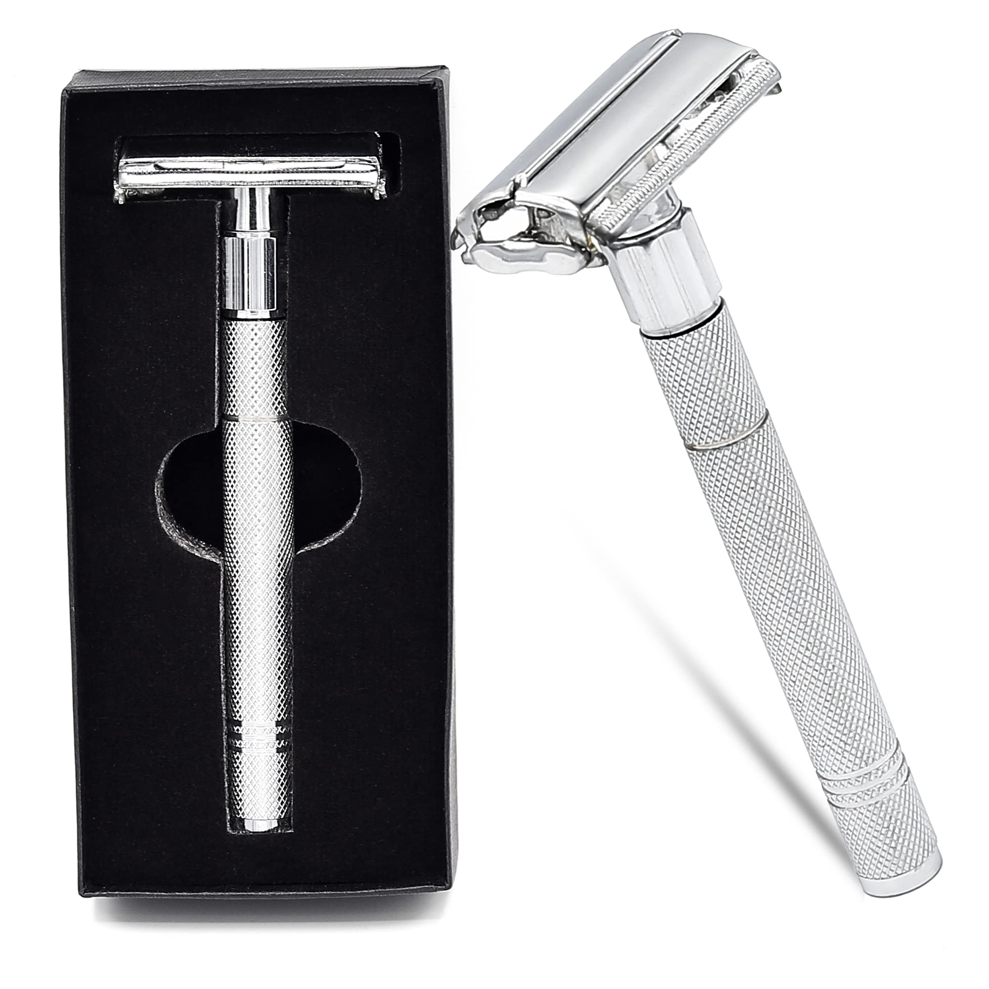 Premium Safety Razor for Men & Women - Reusable Metal Butterfly Double Edge Razor for Smooth Shaving - Perfect for Travel, Gifts & Eco-Friendly Shaving Routine