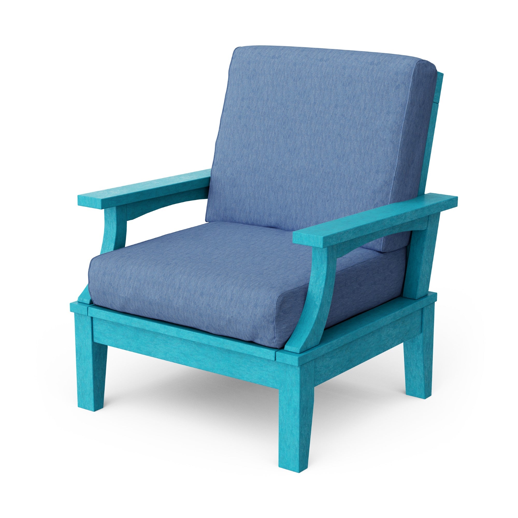 Heritage Deep Seating Patio Chair with Weather-Resistant Cushions - Outdoor Lounge Furniture for Garden, Poolside & Backyard Relaxation