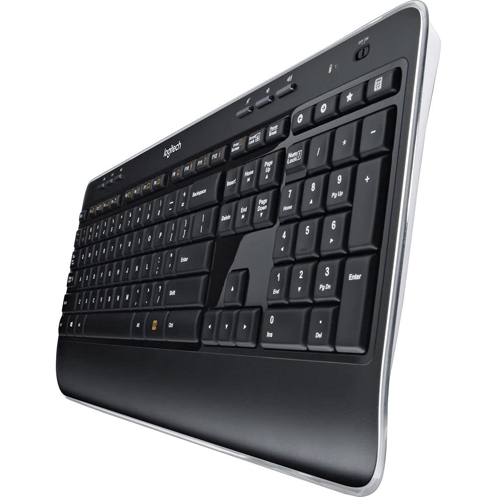 Logitech MK520 Wireless Keyboard and Mouse Combo - Ergonomic Design for Home & Office Use, Long Battery Life, Plug-and-Play USB Receiver - Perfect for Typing, Gaming, and Productivity Tasks