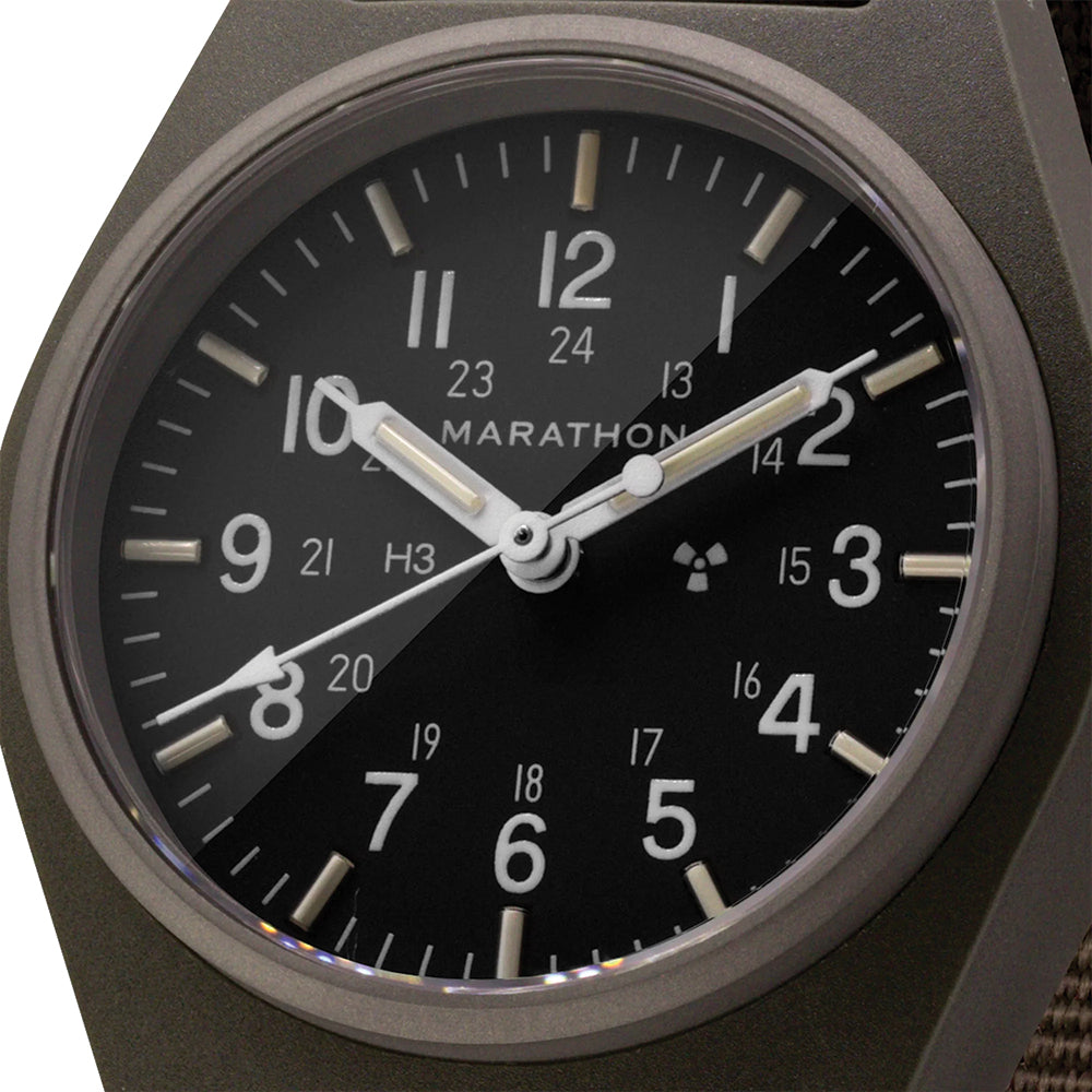 Type II Field Mechanical General Purpose Watch - 34mm Black Dial with Nylon Strap | Durable Outdoor & Military Style Timepiece for Hiking, Camping & Everyday Wear