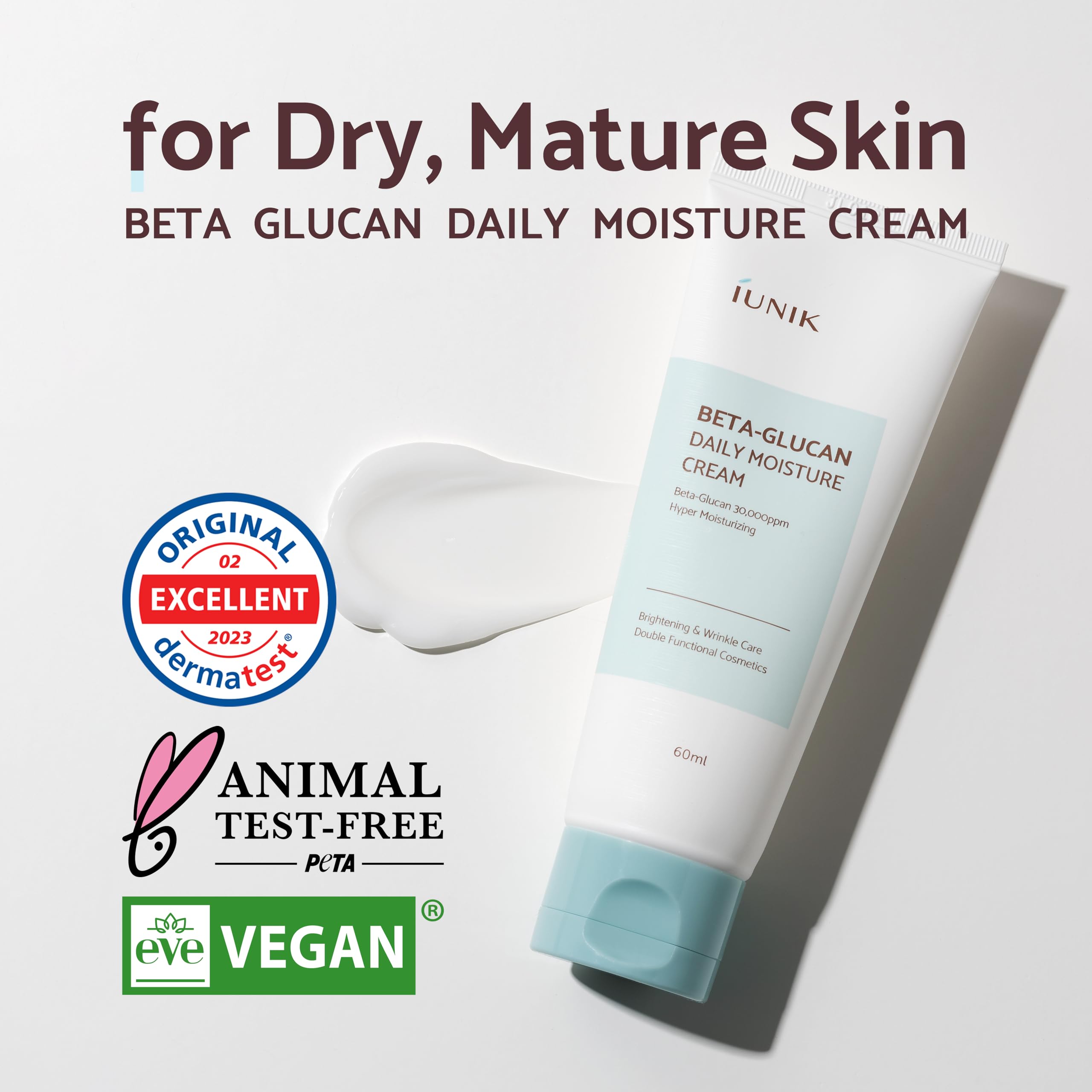 Volufiline & Beta-Glucan Anti-Aging Cream - 100% Pure Volufiline for Skin Firming + Beta-Glucan for Deep Hydration - Korean Skincare for Wrinkles, Collagen Boost & Lifting - Best for Mature, Dry & Sensitive Skin - Perfect for Night Routine & Daily Moisturizing