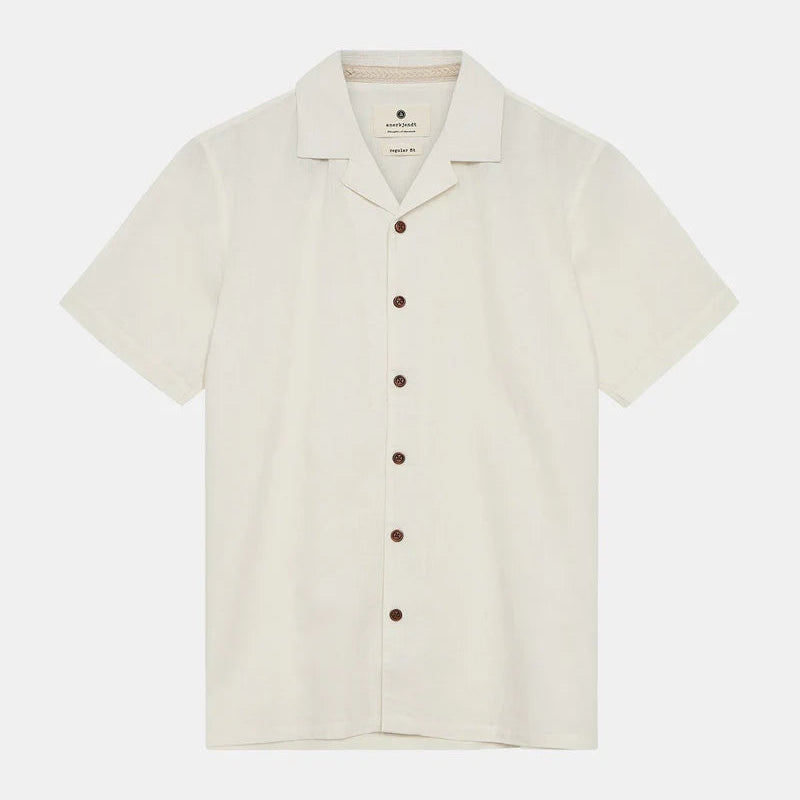 Akleo Men's Short Sleeve Cotton Linen Blend Casual Shirt - Perfect for Summer, Beach & Outdoor Activities