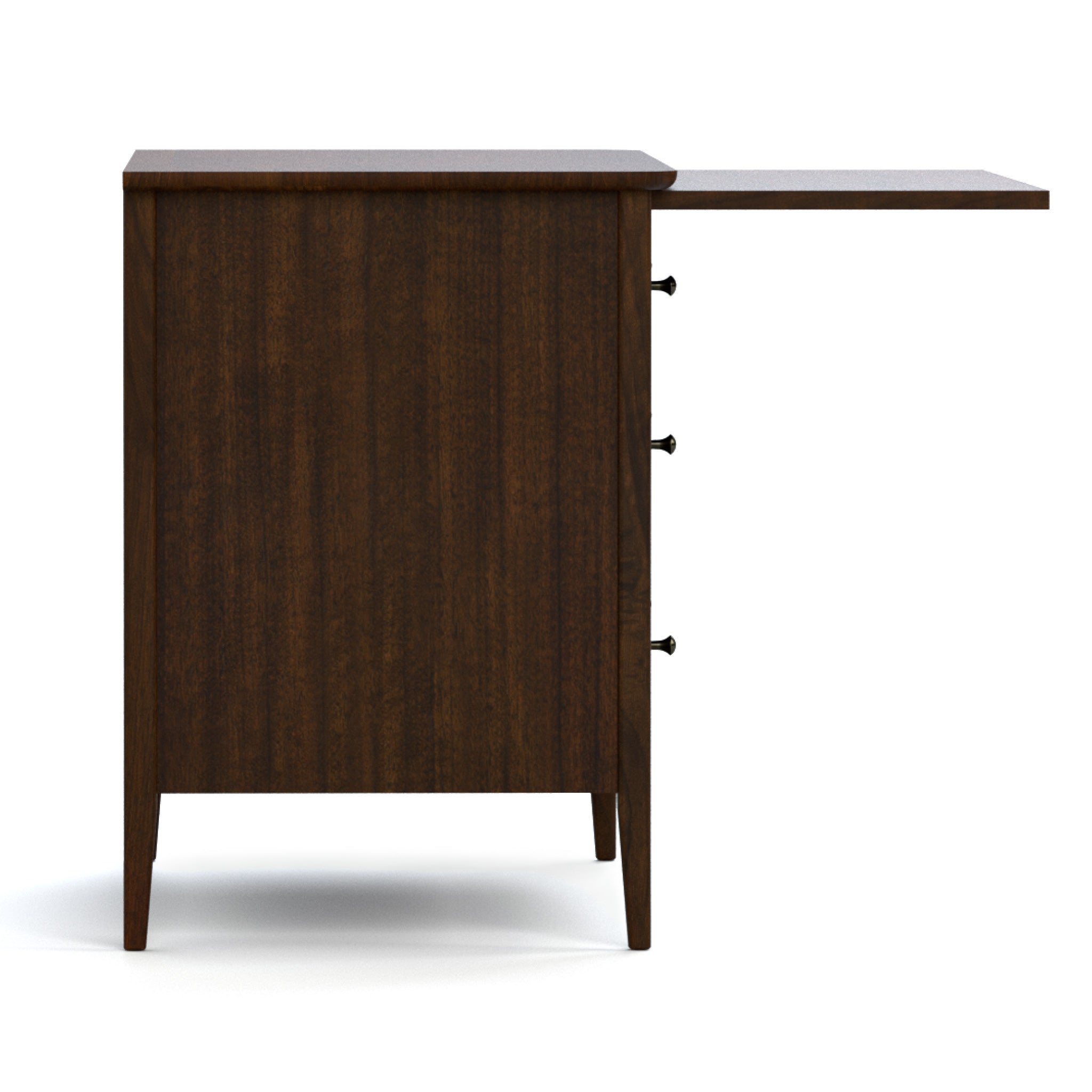 Hudson Valley Chest with Pullout Desk - Solid Wood Storage Cabinet with Hidden Writing Table for Bedroom, Office & Small Spaces