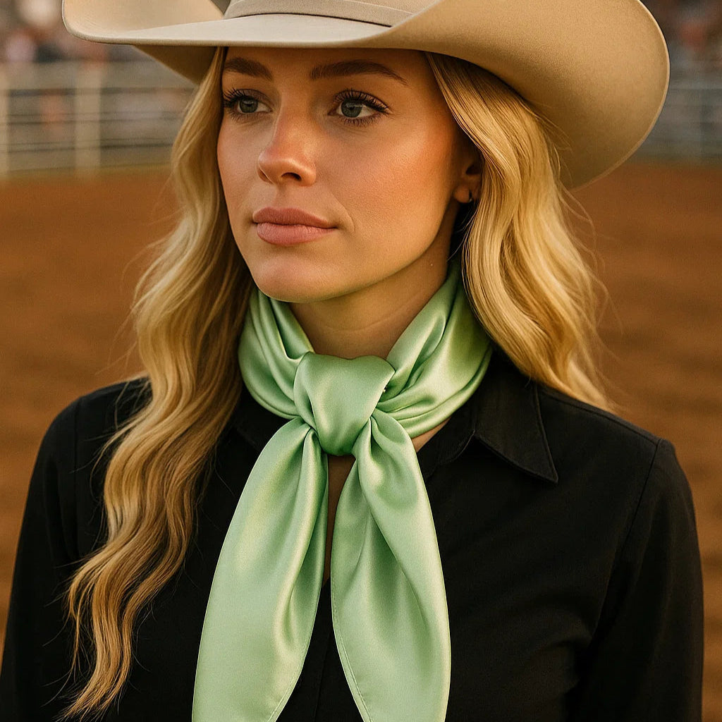 35X35 Solid Lime Wild Scarf for Cowboy & Western Fashion - Lightweight Bandana for Men & Women - Perfect for Rodeo, Horseback Riding & Outdoor Adventures