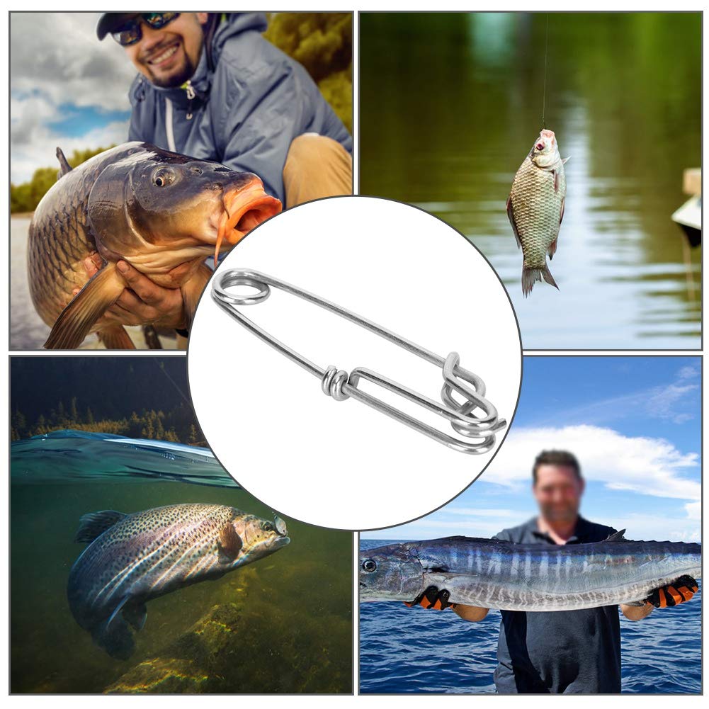 6 Pack Stainless Steel Tuna Clips - Easy On/Off for Fishing & Boating