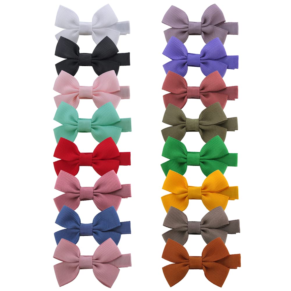 16PCS Adorable Baby Hair Clips Set - Cute Alligator Clips & Tiny Bows for Toddler Girls' Fringe Bangs | Hair Barrettes Accessories (Ambrosia Color) - Perfect for Daily Wear, Parties & Photo Shoots