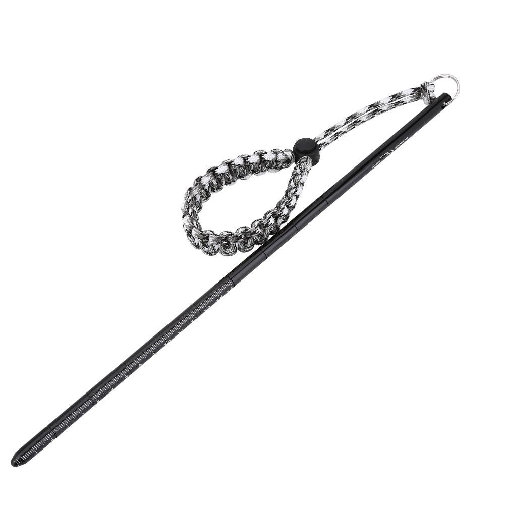 Vbestlife 34cm Aluminum Scuba Diving Stick - Underwater Noise Maker, Lobster Tickle Stick with Parachute Lanyard for Spearfishing & Marine Exploration | Perfect for Reef Diving, Underwater Hunting & Safety Signaling