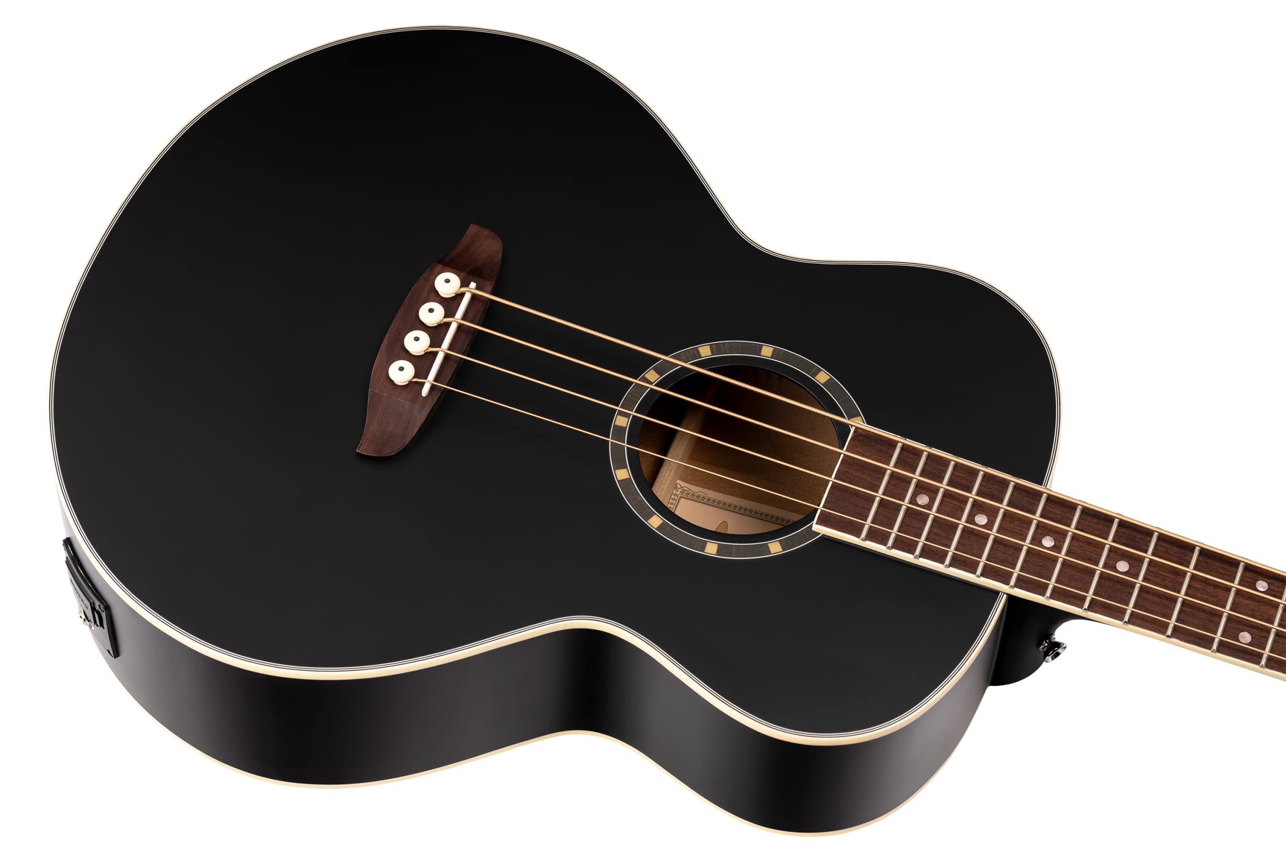Ortega 4-String Acoustic Bass Guitar - Professional Quality for Live Performances, Studio Recording & Music Practice