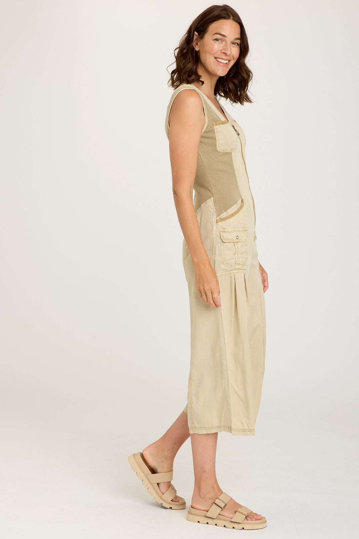 Soft Twill Macgowan Wide Leg Cargo Jumpsuit for Women - Comfortable Stylish Utility Jumpsuit with Pockets - Perfect for Casual Outings, Travel & Outdoor Adventures