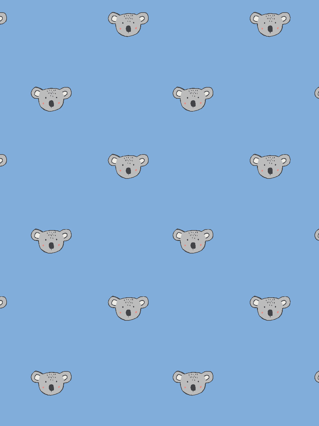 Koala Wallpaper by Tea Collection - Premium Denim Wallpaper for Nursery, Kids Room & Home Decor