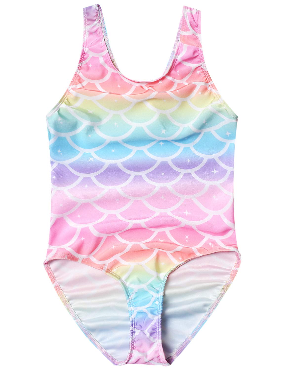 Girls Unicorn Mermaid One Piece Bathing Suit - Cute Swimwear for Kids Beach & Pool Party