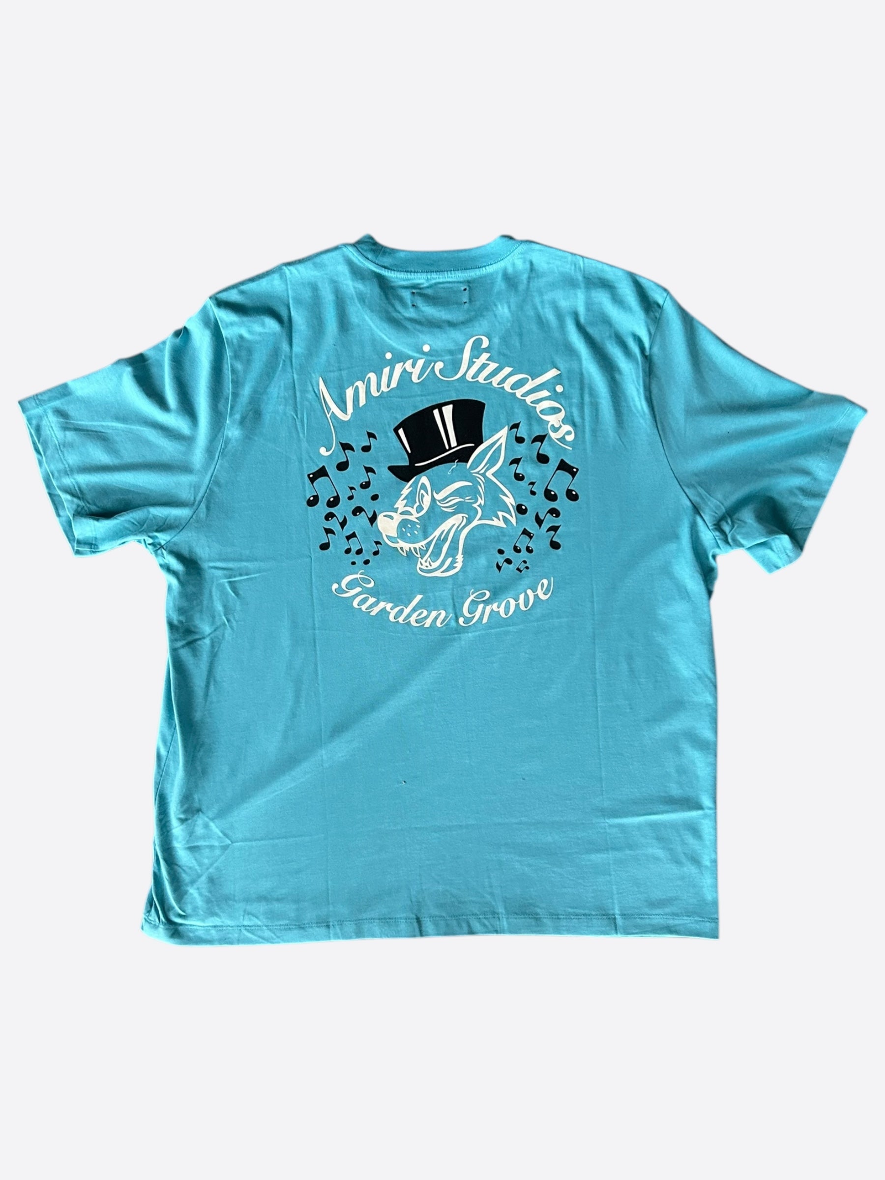 Amiri Blue & White Logo T-Shirt for Men - Stylish Graphic Tee for Casual Wear & Street Fashion