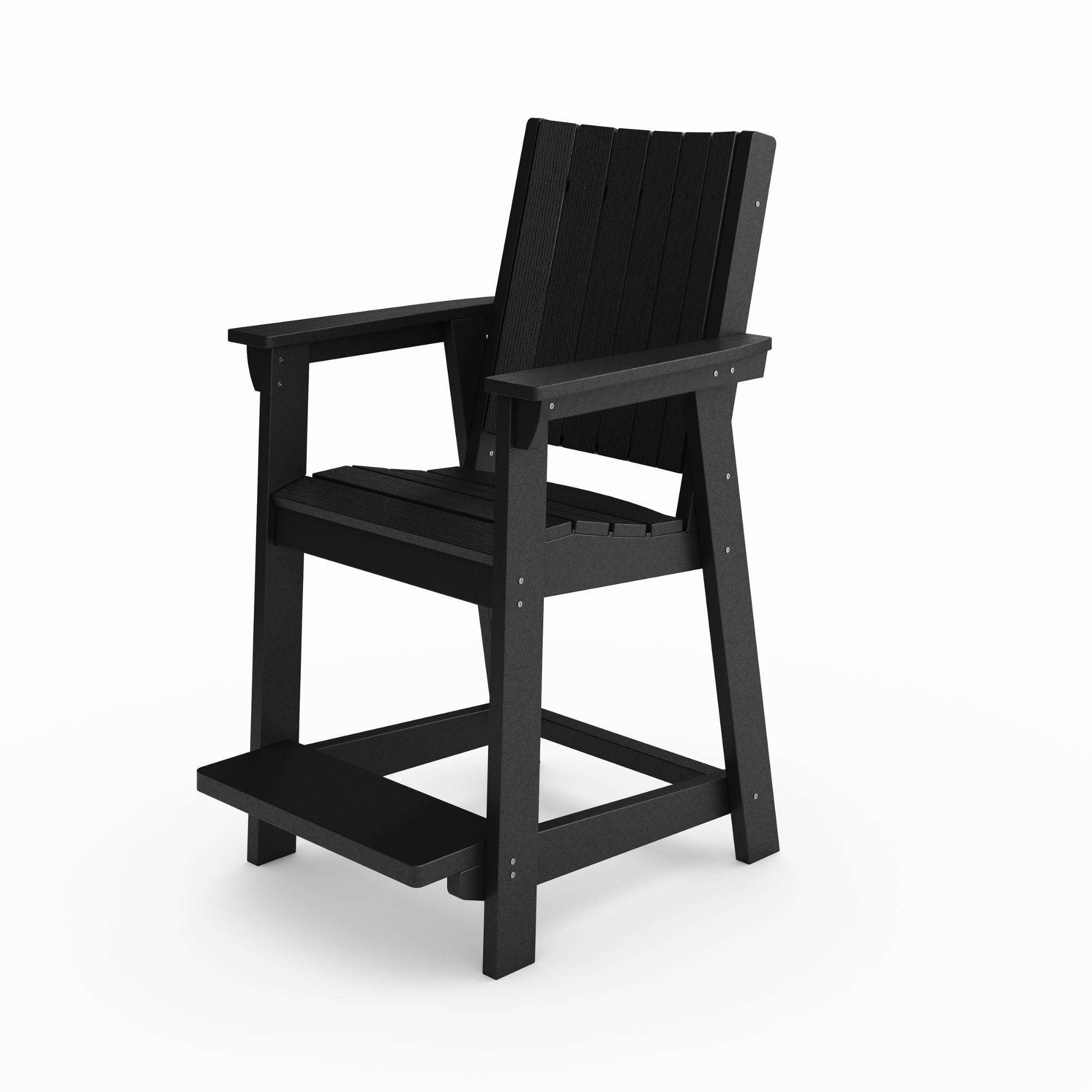 Modern Black Counter Height Chair – Durable HDPE Poly Lumber Bar Stool for Kitchen, Dining, Patio & Garden – Perfect for Indoor and Outdoor Entertaining