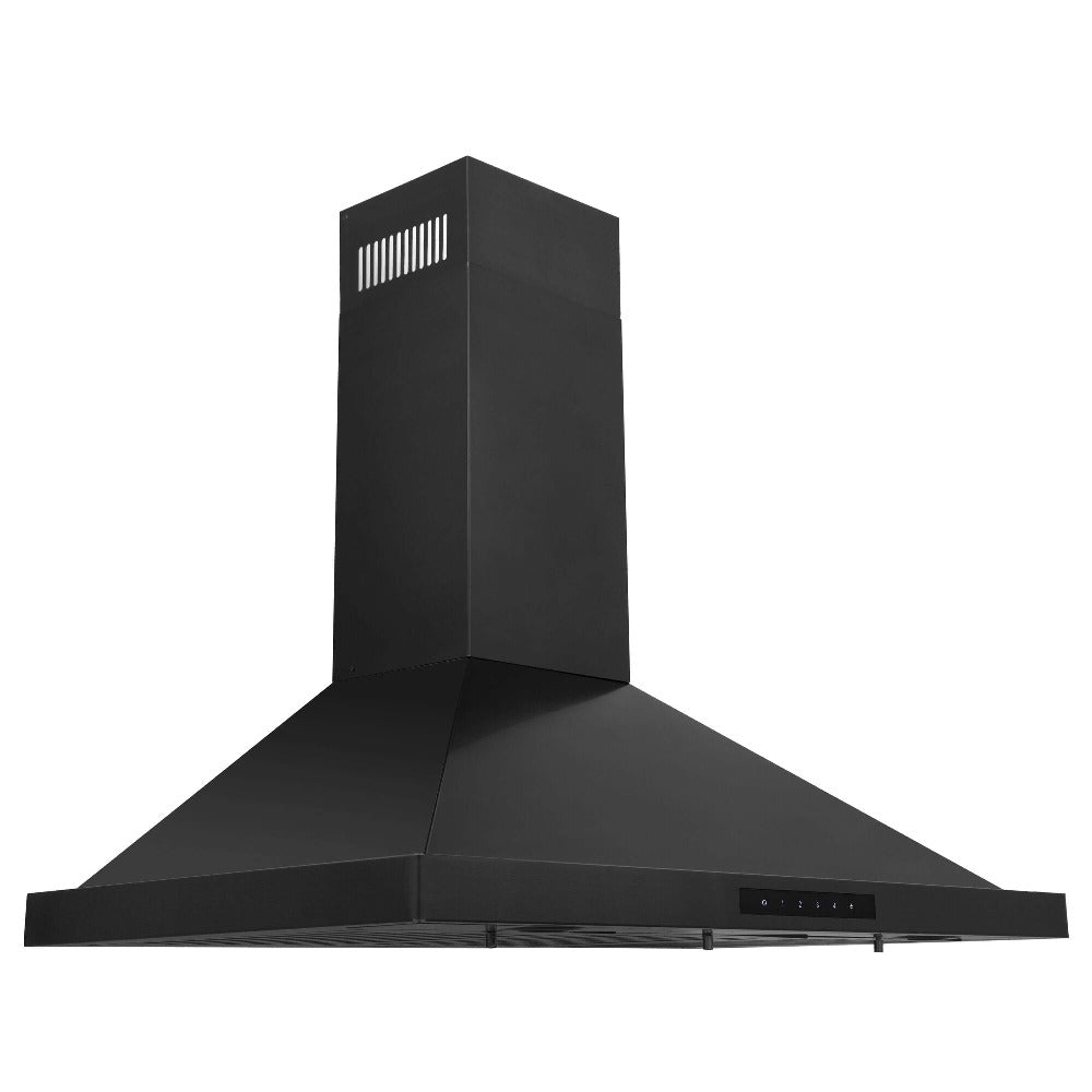 ZLINE 48-Inch Black Stainless Steel Kitchen Package - 5KPR Dual Fuel Range, RABRH48 Range Hood, MWDWV Microwave Drawer & 24