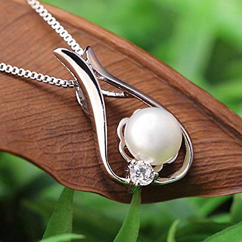 Elegant Pearl Necklace for Women - Genuine Pearls Pendant Jewelry, Perfect Gift for Wife, Mom, Girlfriend | Anniversary, Birthday, Valentine's Day, Mother's Day & Christmas Present | Ideal for Weddings, Parties & Special Occasions