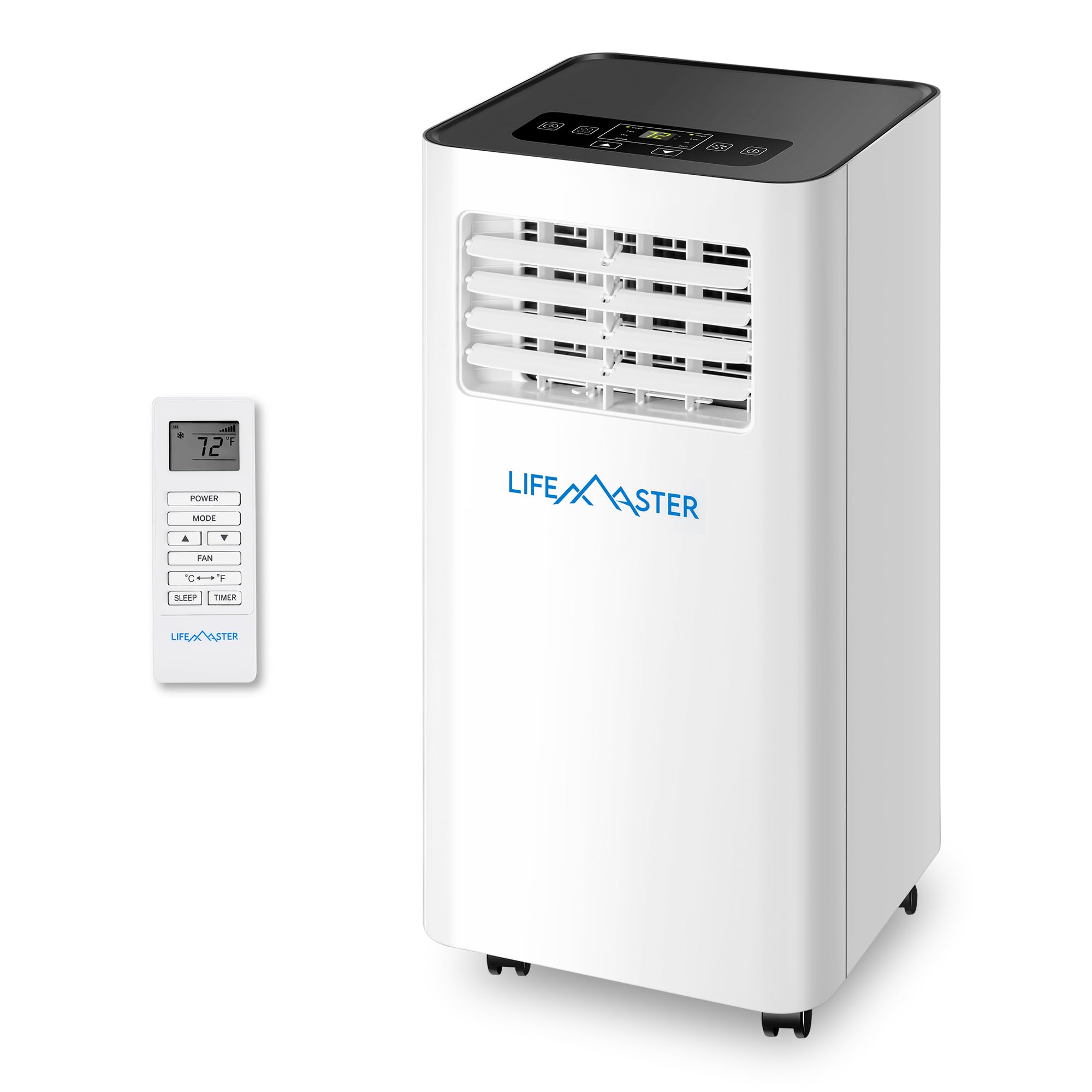 10,000 BTU Portable Air Conditioner with Digital Remote - Cools Rooms up to 450 Sq.Ft - 3-in-1 AC Unit with Installation Kit for Home, Office, Dorm - Perfect for Bedrooms, Living Rooms & Small Spaces