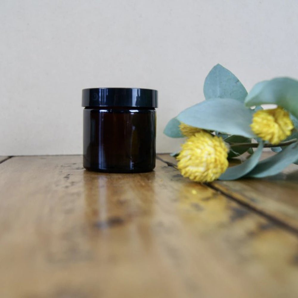 30ml Amber Glass Jar with Airtight Lid - Small Glass Containers for Essential Oils, Salves, Creams & DIY Beauty Products - Perfect for Travel, Home Storage & Crafting