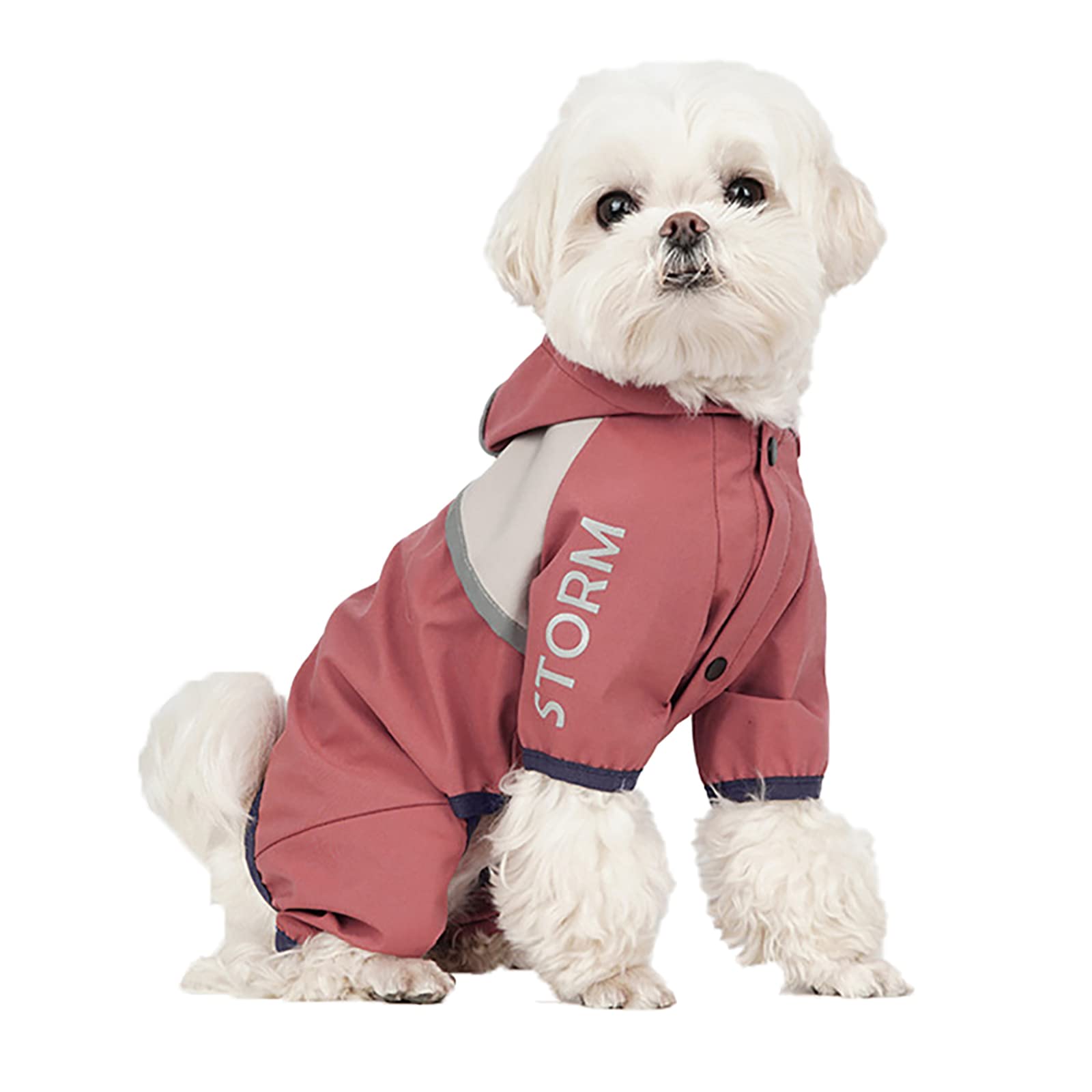 Waterproof Reflective Dog Raincoat with Hood - Adjustable Breathable Puppy Poncho for Small Dogs - Perfect for Outdoor Walks, Hiking & Rainy Day Adventures