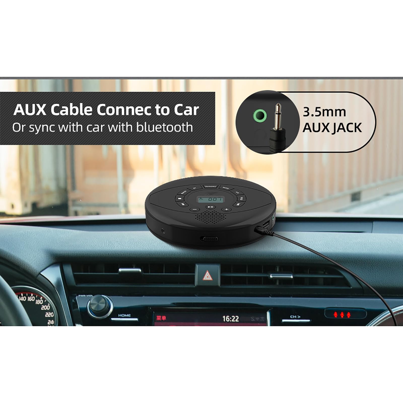 Portable CD Player with High-Fidelity Sound | USB/AUX Input | Built-in Speakers | Perfect for Home, Office, Gym & Travel Entertainment