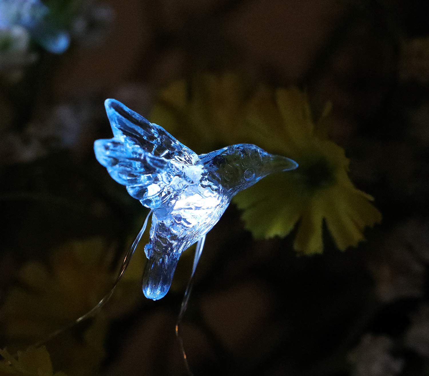 Solar Hummingbird String Lights - 15.8 Ft 30 LED Warm White Waterproof Outdoor Fairy Lights for Garden, Yard, Patio Decor - Perfect for Wedding, Party, Christmas & Backyard Lighting