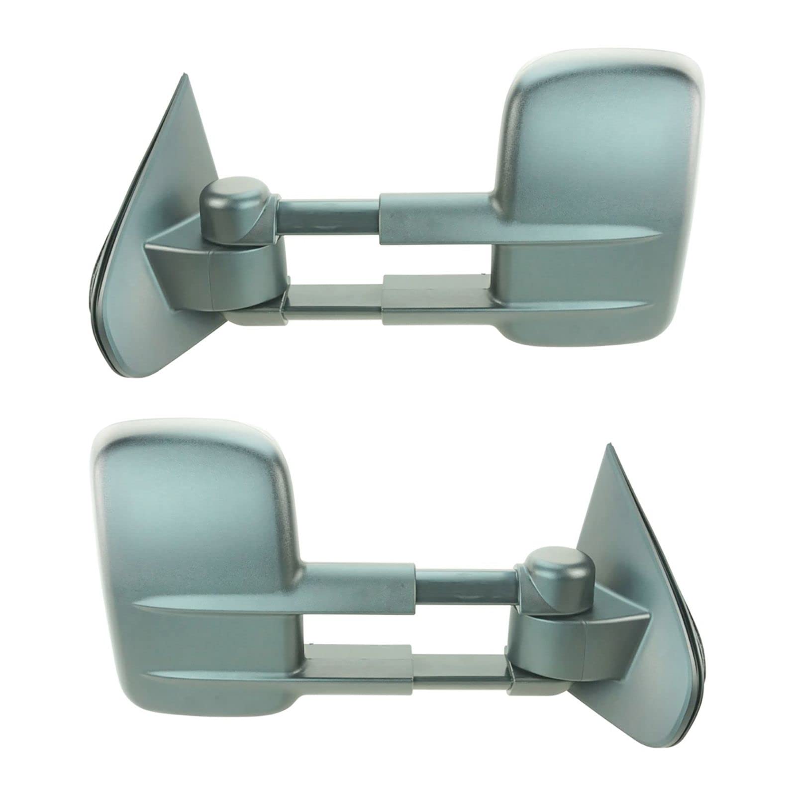 Chevy GMC Mirror Manual Towing Telescopic Textured LH RH Pair - Durable Side Mirrors for Trucks & Towing, Perfect for Off-Roading & Heavy-Duty Hauling