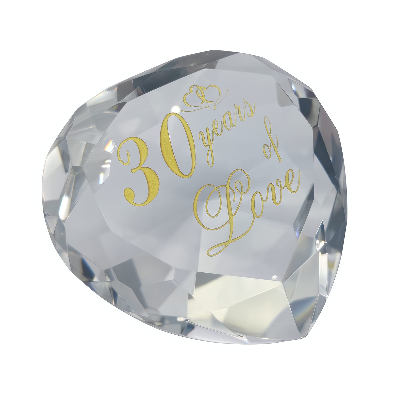 30th Anniversary Crystal Gifts for Couples - Elegant Wedding & Valentines Day Presents for Husband, Wife, Boyfriend or Girlfriend | Romantic Keepsake for 30 Year Marriage Celebration | Perfect for Anniversaries, Vow Renewals & Special Occasions