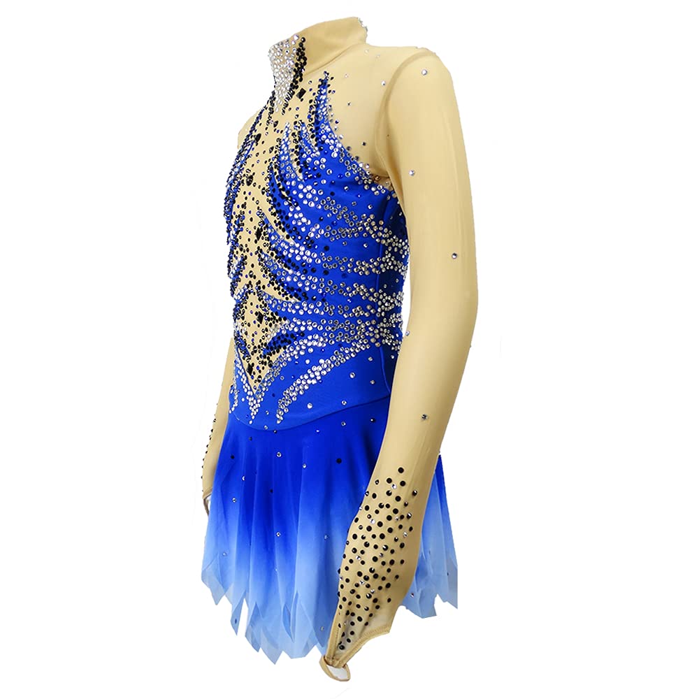 LIUHUO Women's Figure Skating Dress - Elegant Colored Ice Skating Costume for Girls & Teens - Perfect for Competitions, Performances & Ice Shows