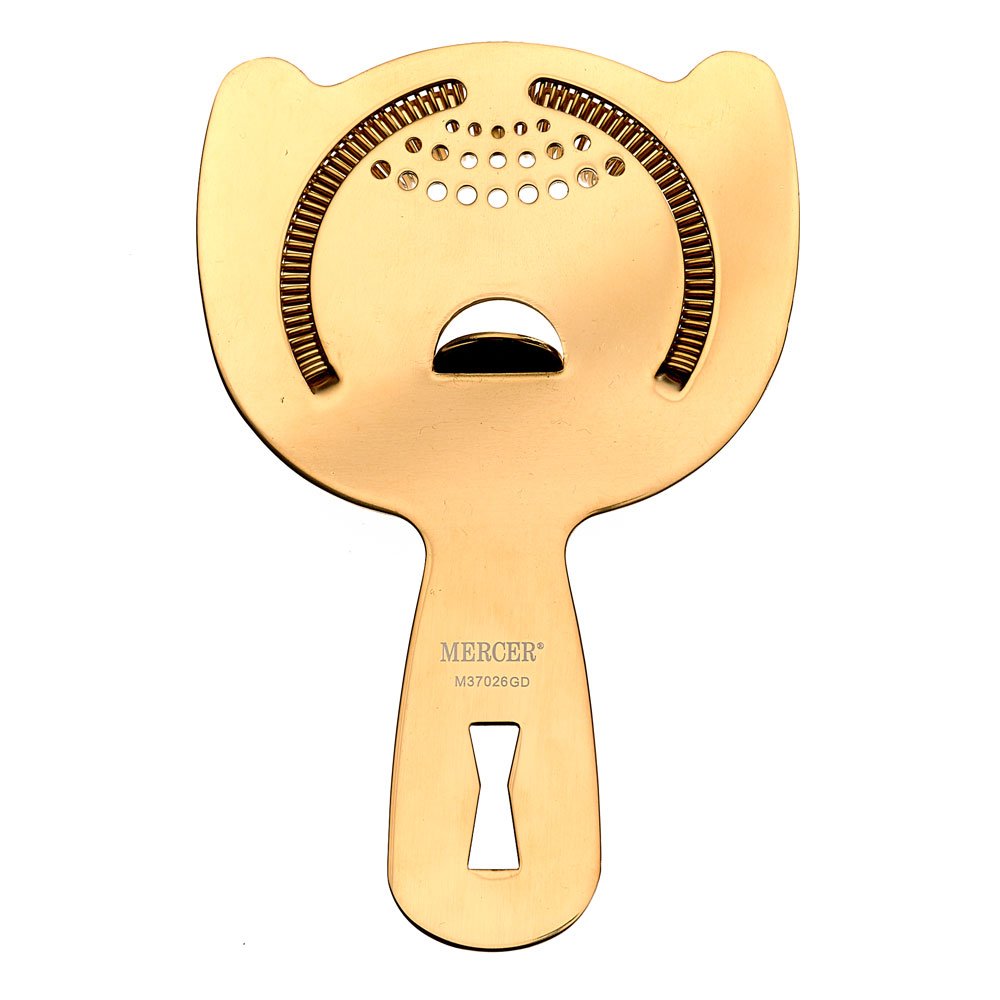 Barfly Heavy Duty Spring Bar Strainer - Gold Plated Cocktail Strainer for Professional Bartenders & Home Mixologists - Perfect for Cocktail Making, Home Bars & Bartending Accessories