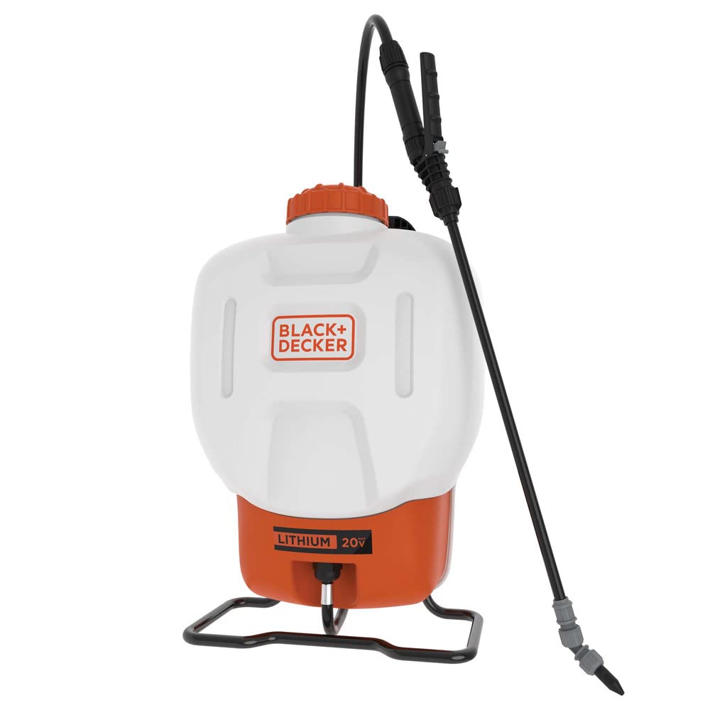 Black & Decker 190657 20V MAX 4 Gallon Lithium-Ion Cordless Backpack Sprayer Kit with Battery & Charger - Ideal for Lawn Care, Pest Control, and Garden Maintenance