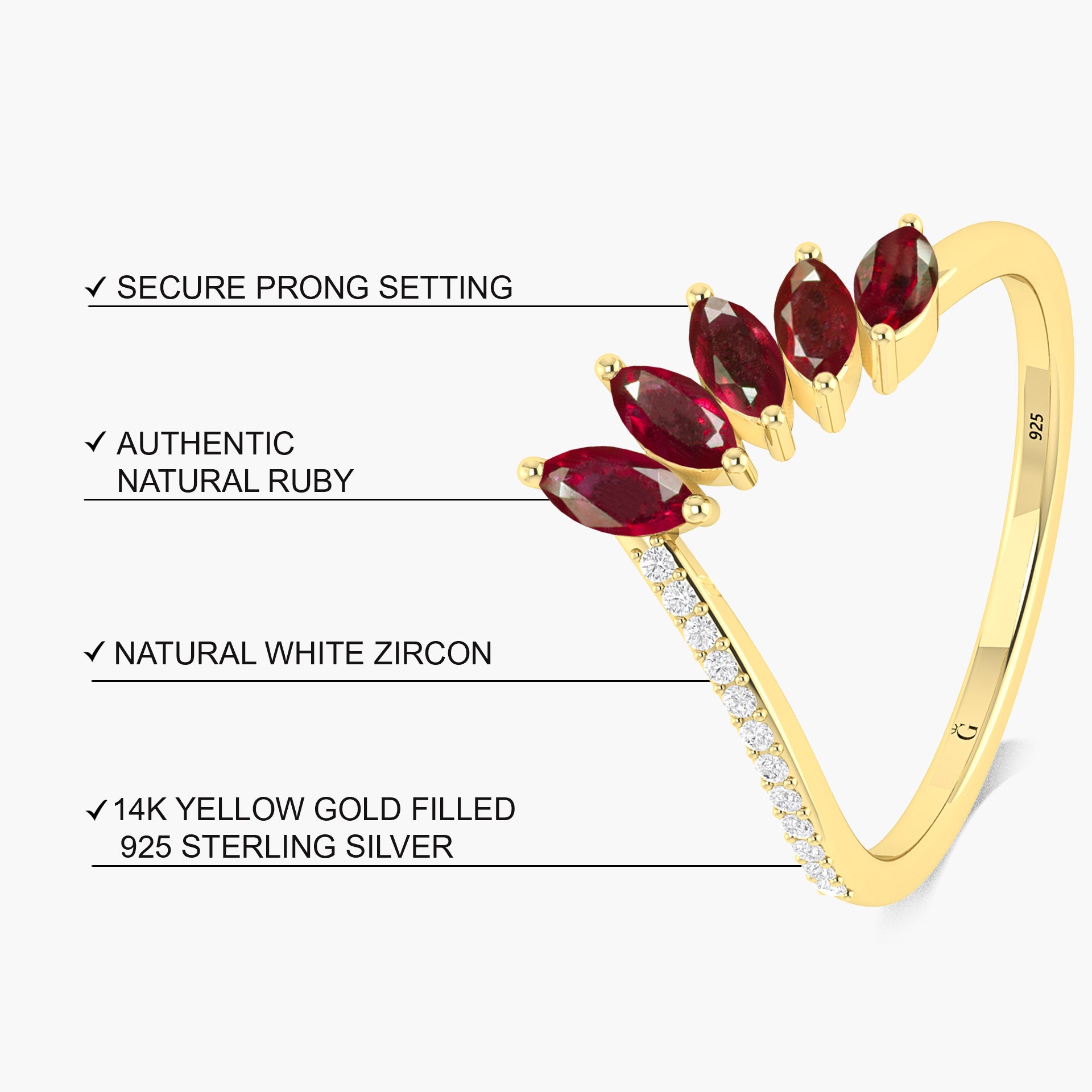Stunning Red Ruby Marquise Cut Zircon Ring for Women – Elegant Jewelry Gift for Engagement, Anniversary & Special Occasions