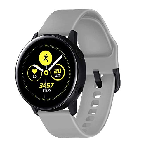 COLAPOO Galaxy Watch Active2 Bands - Silicone Sport Strap Compatible with Samsung Galaxy Watch Active2/42mm/Gear Sport/Active 40mm, Black Buckle for Running, Swimming & Workout