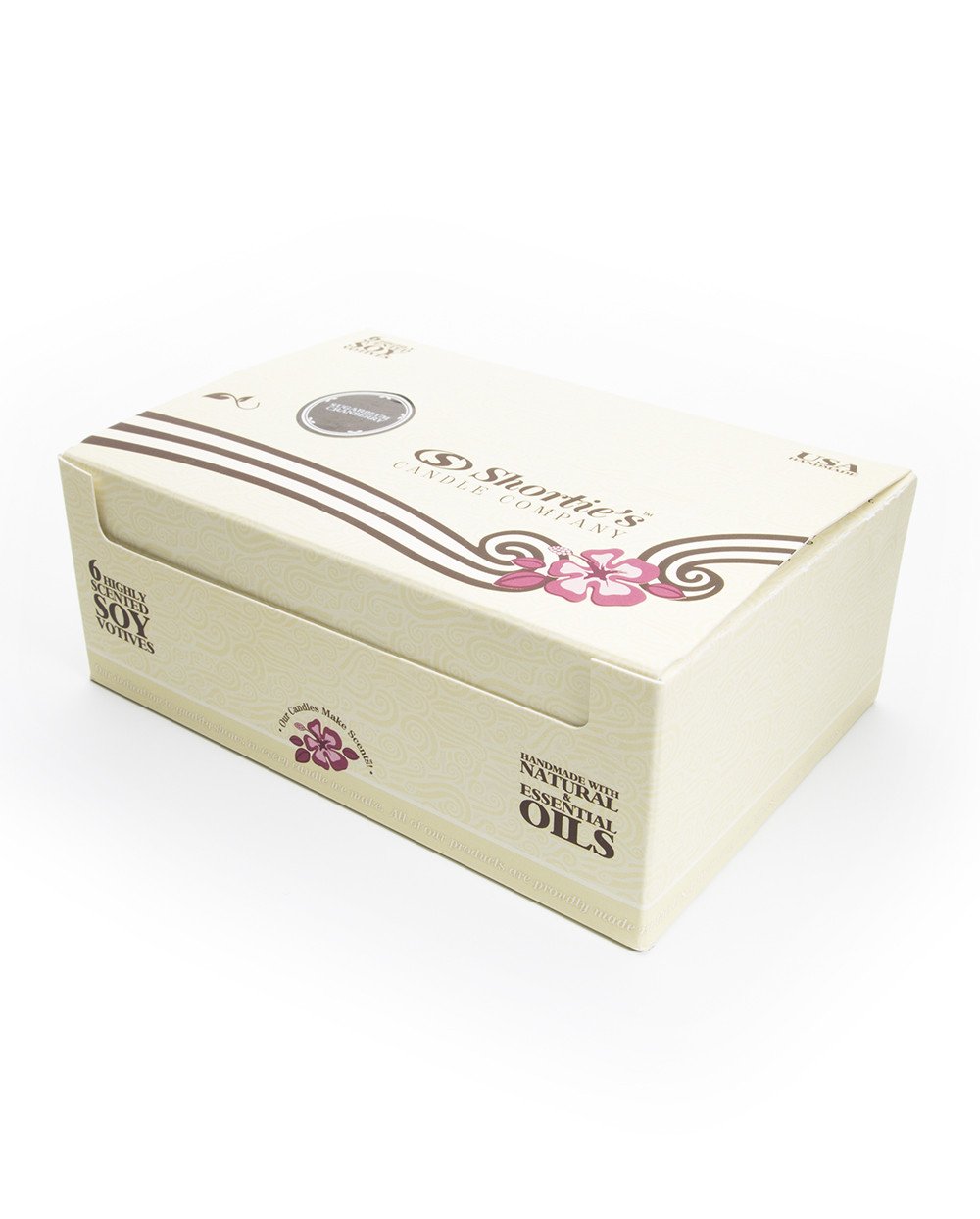 Natural Soy Votive Candles - Sugarplum Cranberry Scented with Essential Oils - 6 Pack Pink Refill Candles for Christmas & Holiday Decor - Perfect for Home, Gifts & Festive Ambiance