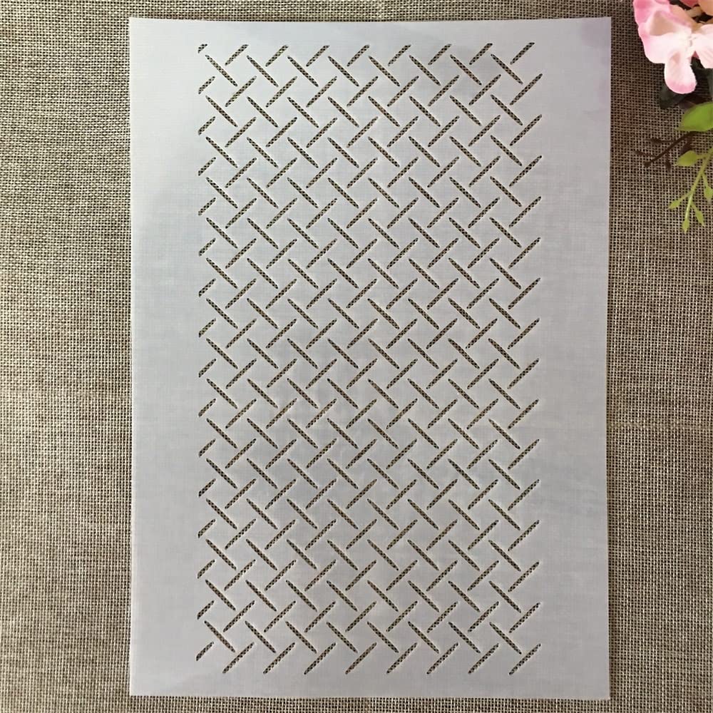 Reusable A4 29cm Cross Line Geometry Stencils for Painting - DIY Scrapbooking, Furniture, Wall & Floor Decoration | Perfect for Home Decor, Craft Projects & Art Designs