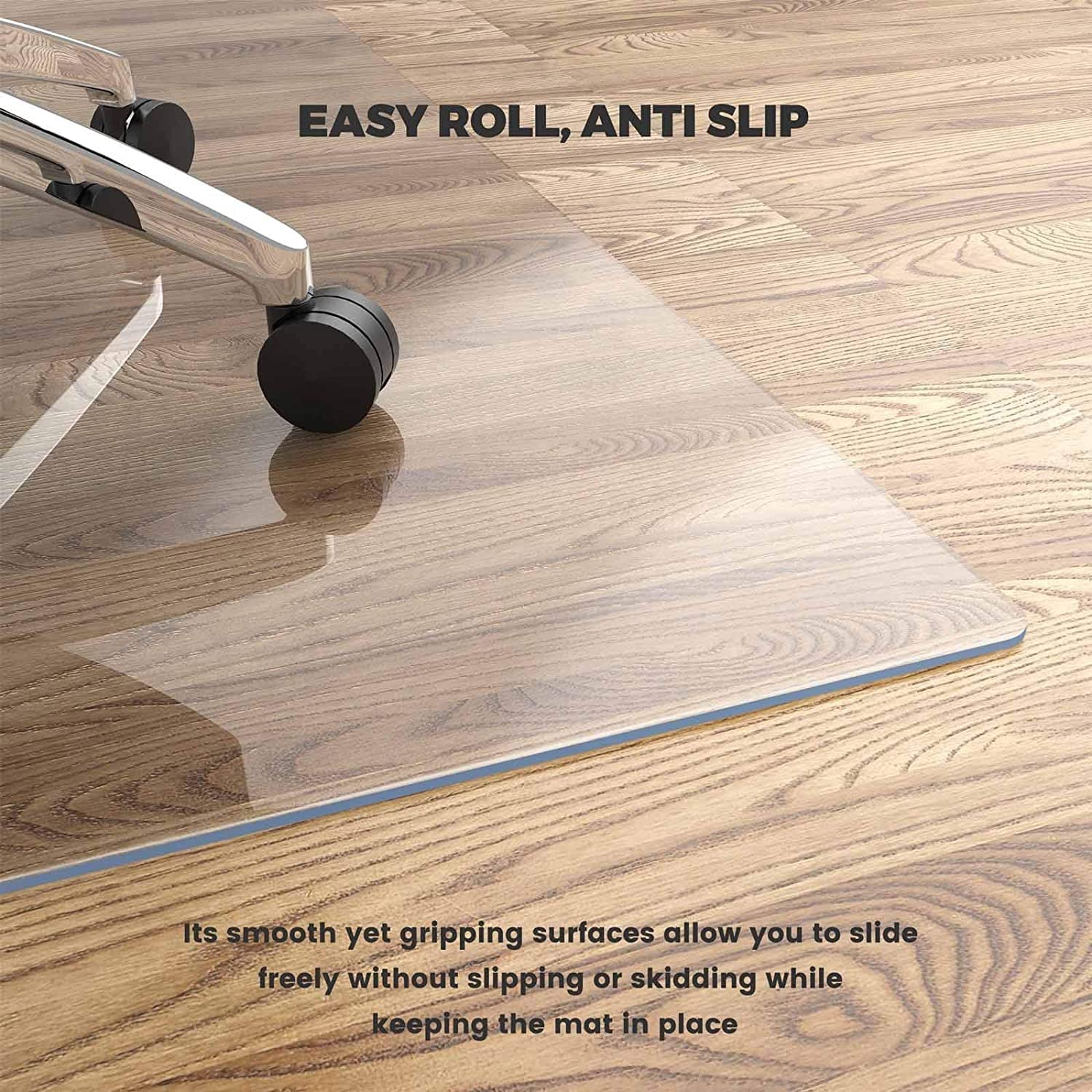 Extra Large Clear Vinyl Plastic Carpet Protector - Non-Slip Floor Runner for Carpets & Hardwood Floors | 64/80/104/128/144/152 Inch | Perfect for High Traffic Areas, Office Desks & Home Entryways