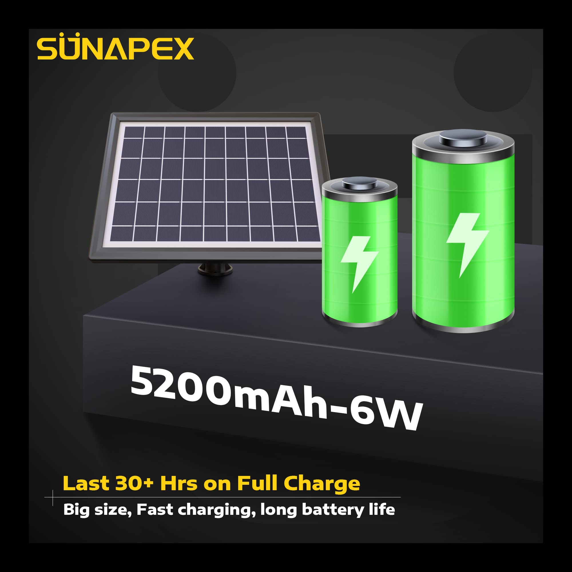 SUNAPEX 48FT Solar String Lights Outdoor Waterproof - Shatterproof Edison Bulbs, Solar Powered Patio Lights for Backyard, Garden, Camping & Decoration | Perfect for Outdoor Parties, Weddings & Nighttime Ambience