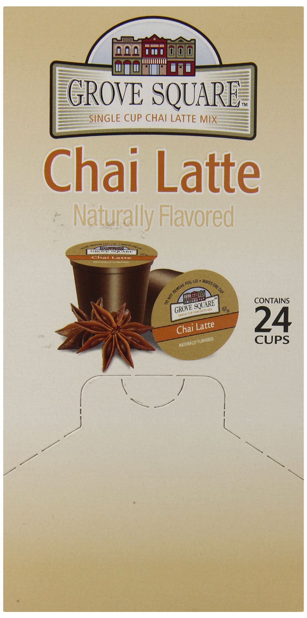 Grove Square Chai Latte Tea - 24 Single Serve Cups for Keurig K-Cup Brewers | Perfect for Office, Home & Morning Energy Boost