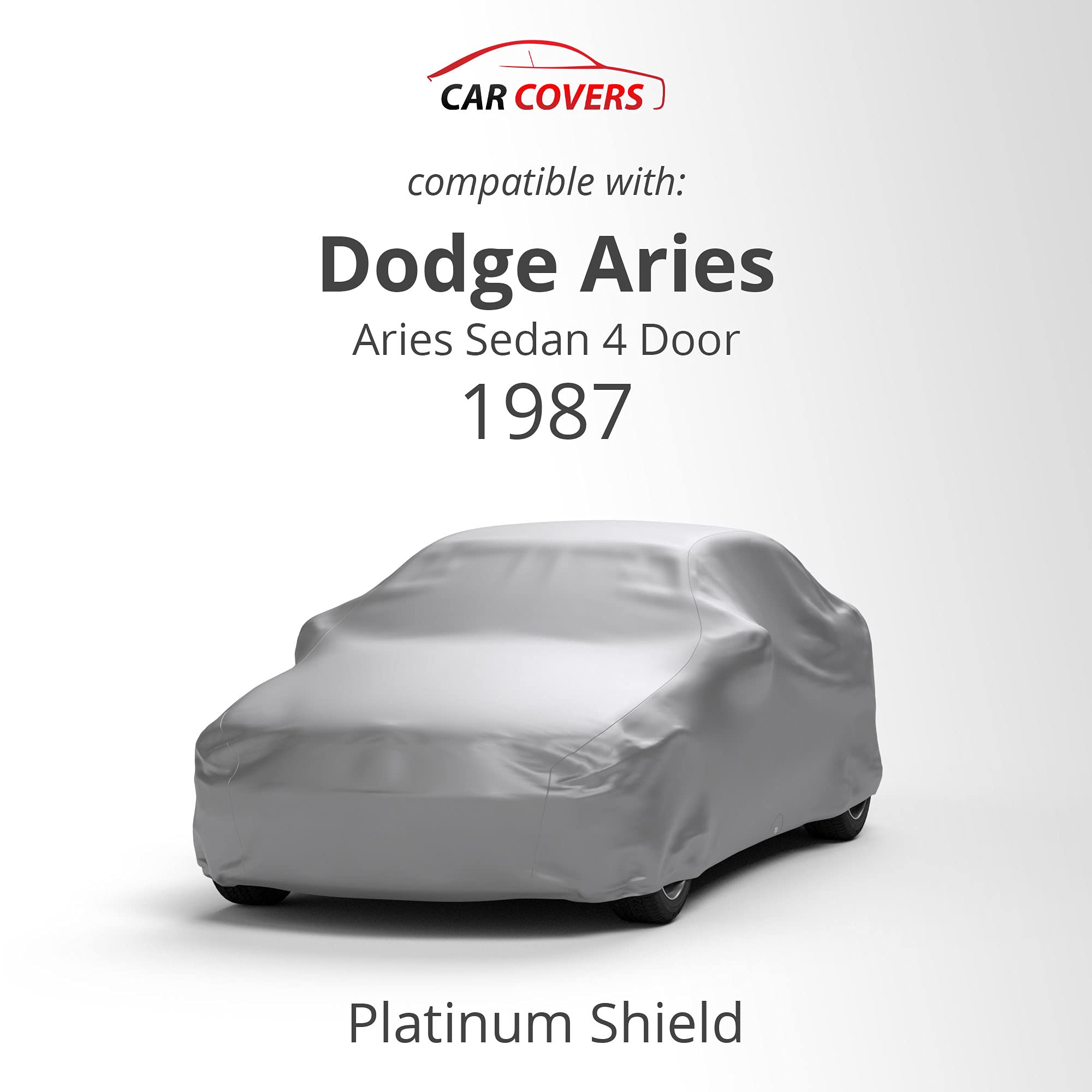 **1987 Dodge Aries Sedan 4-Door Weatherproof Car Cover - Waterproof, UV & Snow Protection with Fleece Lining - Includes Cable Lock, Storage Bag & Wind Straps - Perfect for Outdoor & Indoor Parking, Travel & Long-Term Storage**