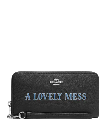 Coach Disney X Coach Long Zip Around Wallet - Signature Canvas Interior with Lovely Mess Motif | Stylish & Durable Women's Wallet for Everyday Use, Travel & Gifts
