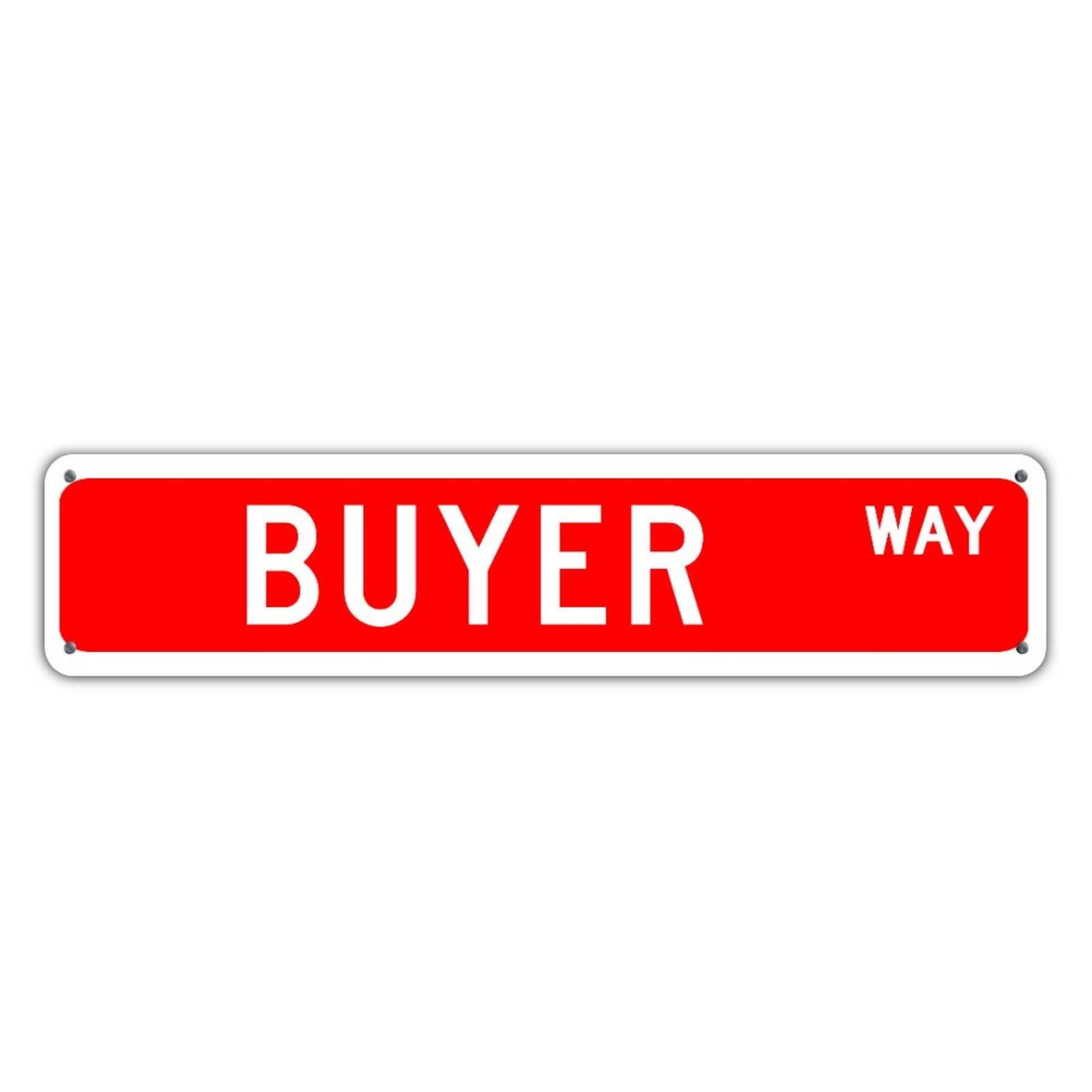 Vintage Red Metal Plaque Sign - Custom Office, Career, Street, Road, Garden & Yard Decor - Waterproof Heavy Duty for Indoor & Outdoor Use - Perfect for Wedding Gifts & Home Decor (4x18 Inches)