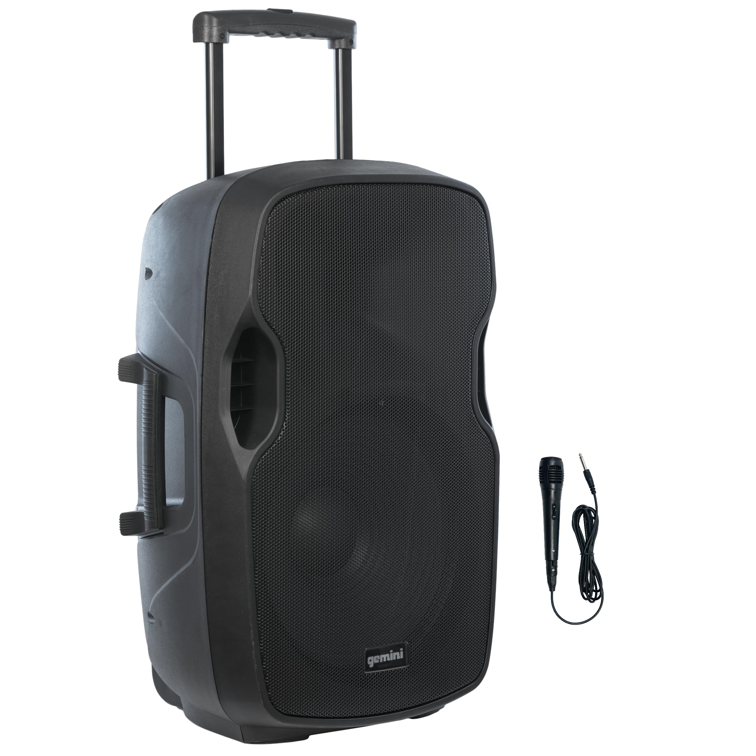 Gemini 15” 2000W Wireless Bluetooth Speaker with Echo, Mic/Guitar Inputs, USB/SD/FM – Portable Battery-Powered PA System for DJs, Outdoor Events, Parties & Home Use