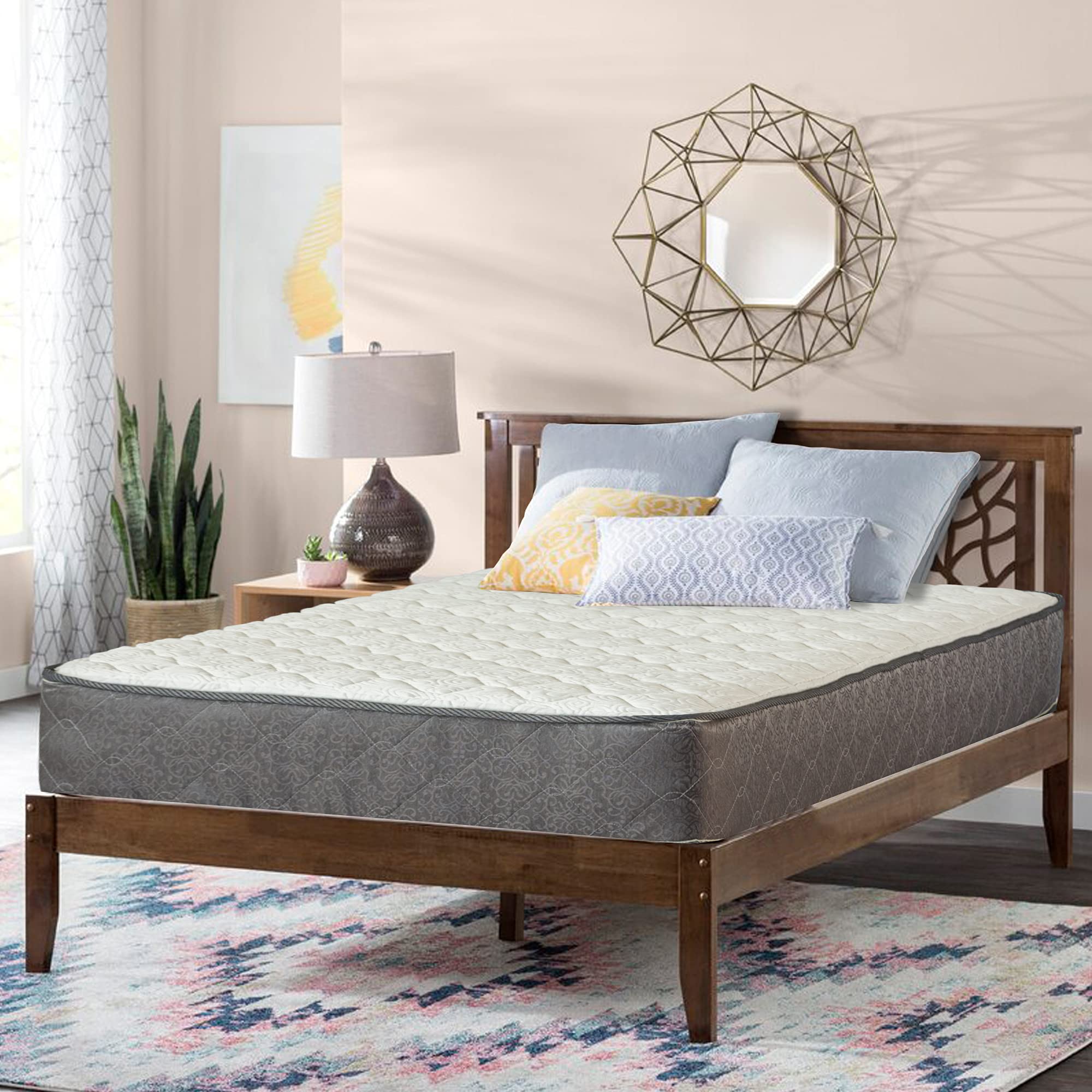 Greaton 9-Inch Pocketed Coil Medium Plush Mattress for Adjustable Beds - Twin Size, Breathable & Pressure Relief, Perfect for Side Sleepers & Guest Rooms