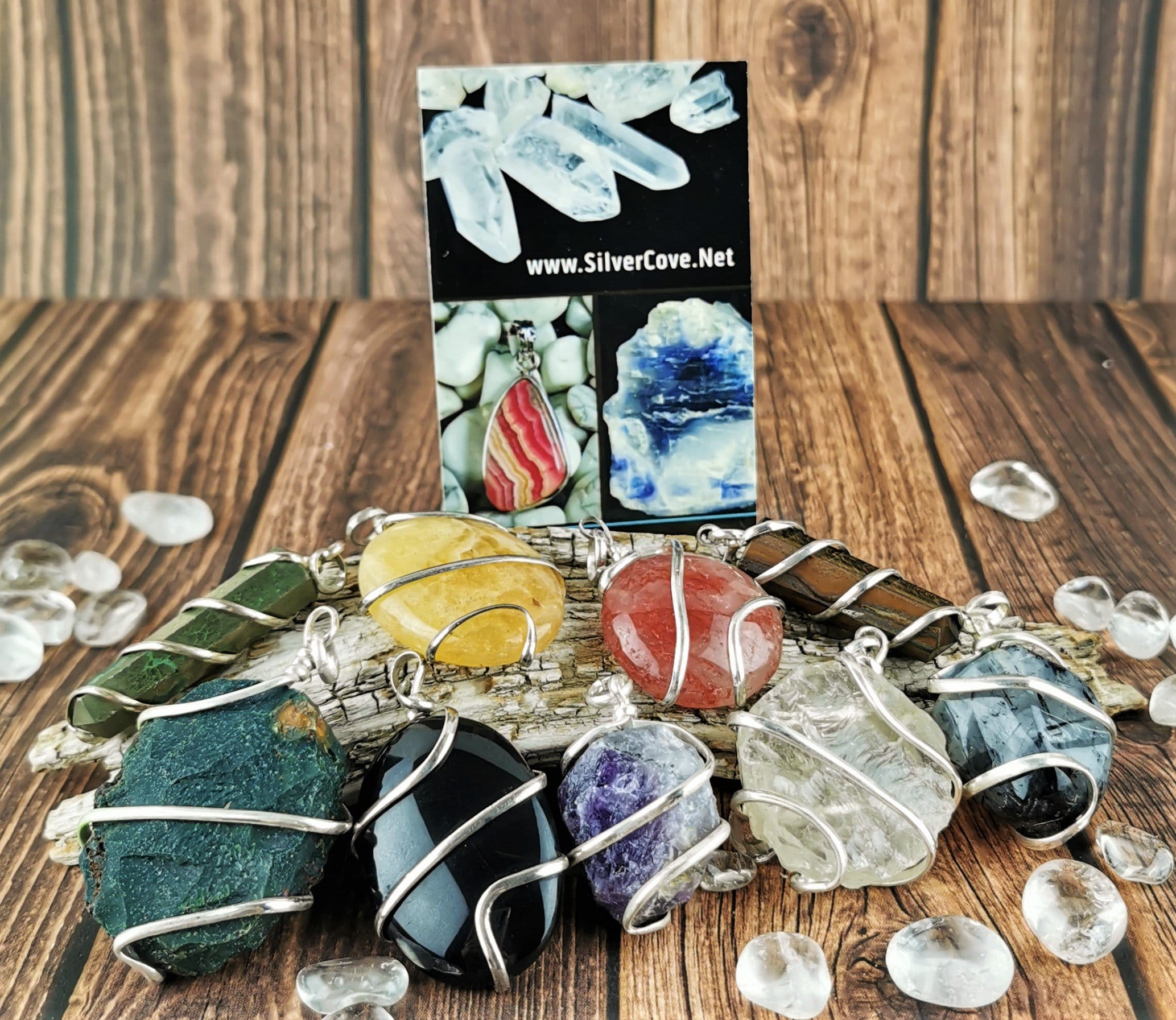 Assorted Spiral Wrapped Pendants - Handmade Boho Jewelry for Women, Unique Necklace Charms - Perfect for Layering, Gifts & Everyday Wear