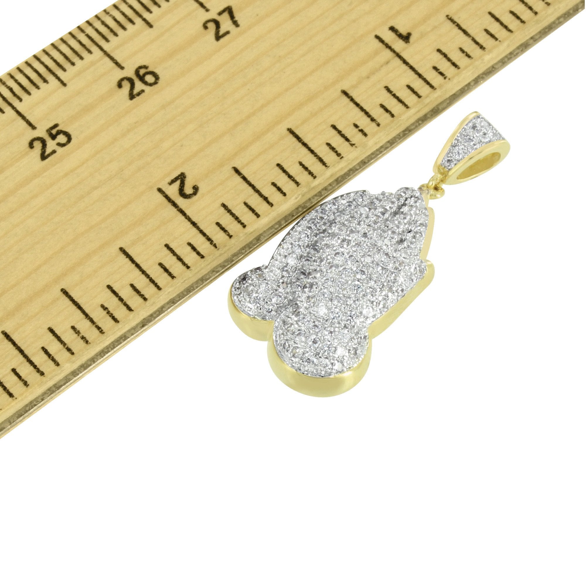 Religious Praying Hands Pendant Necklace - Simulated Diamond Prong Setting - Perfect for Prayer, Worship & Spiritual Gifts (Baptism, First Communion, Confirmation)