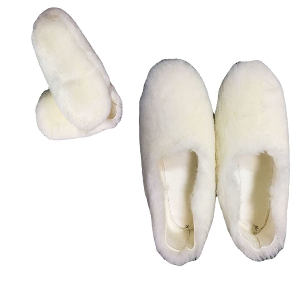 100% Natural Sheepskin Warm Socks for Farm Boots - Cozy Winter House Slippers for Indoor Comfort & Outdoor Wear