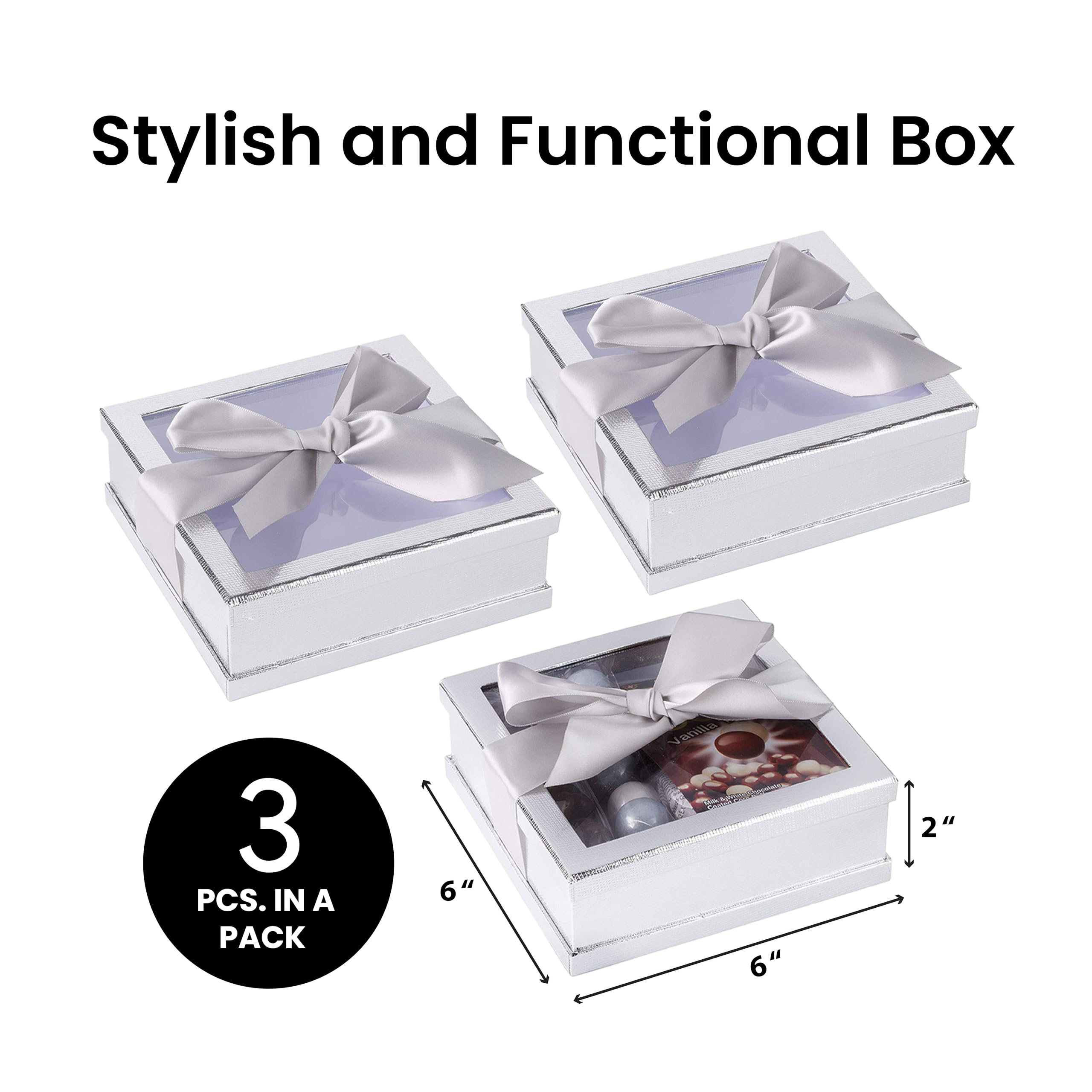 Premium Clear Gift Boxes for Treats & Baked Goods - 6