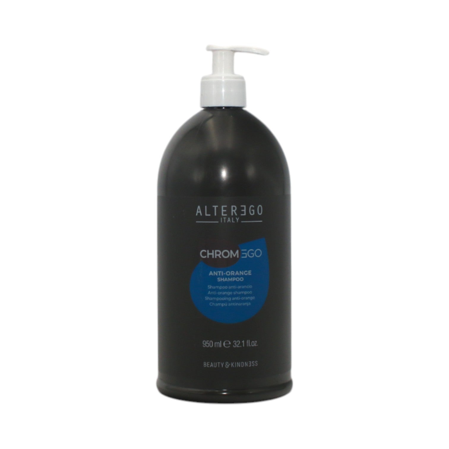 Alterego Chromego Anti Orange Shampoo 32.1 oz - Purple Toning Shampoo for Blonde & Gray Hair - Neutralizes Brassiness & Enhances Cool Tones - Salon Quality Hair Care for Color-Treated Hair