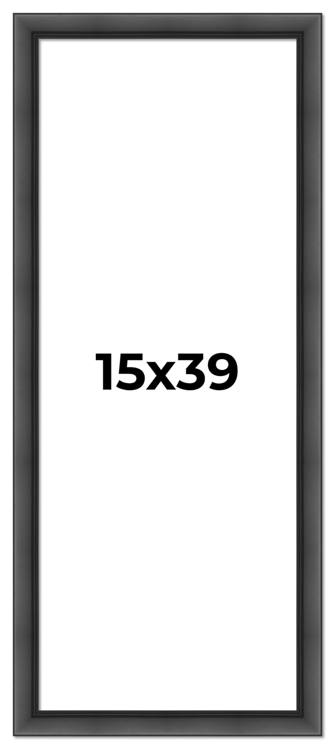 15x39 Black Modern Picture Frame - Shatterproof UV Acrylic Front & Acid-Free Backing - Wood Wall Photo Frame for Family Portraits, Home Decor, Office Display - Includes Hanging Hardware (No Mat Included) - Perfect for Living Rooms, Bedrooms & Gallery Walls